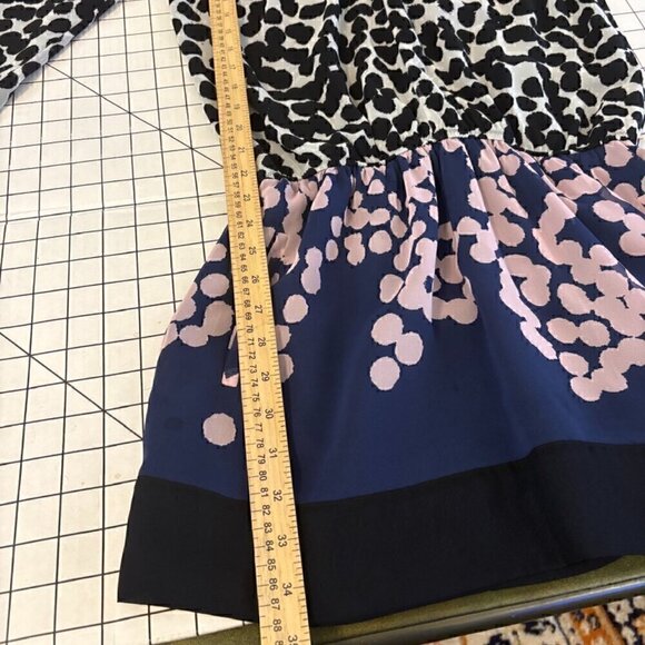 Diane Von Furstenberg DVF Mikino Pleated Neckline Smock Waist Dress - size 4 - Picture 10 of 15